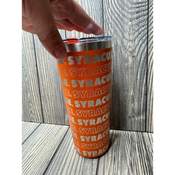 Syracuse Orange Stainless Steel Travel Mug 24 Oz Spill-Resistant - Picture 4 of 6